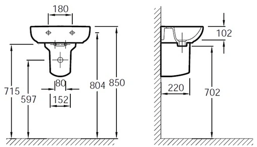 Полупьедестал Jacob Delafon Odeon белый 19087-00
