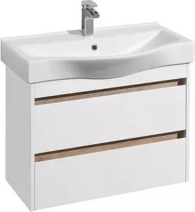 Тумба под умывальник Aquaton Нортон 80 белый глянец 1A248901NT010, 1