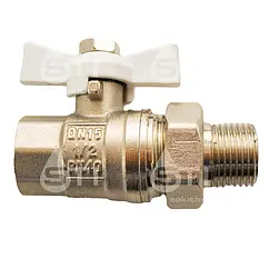 Кран шаровый с американкой 1&quot;в x 1&quot;н STI 01.04.20025