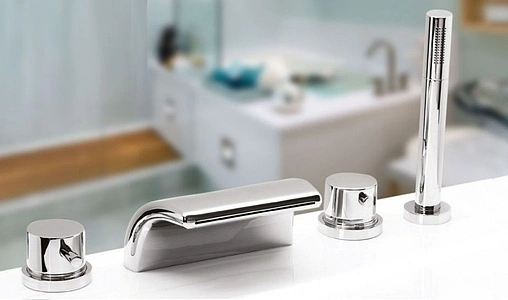 Смеситель на борт ванны на 4 отверстия Vega Onda хром 91А1715125