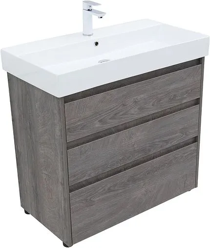 Тумба-умывальник напольная Aquanet Nova Lite 85 дуб рошелье 00302476+