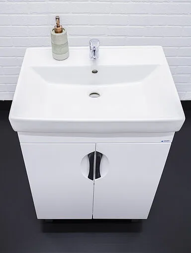 Тумба под умывальник напольная Айсберг Енисей 60 белый DA2404T