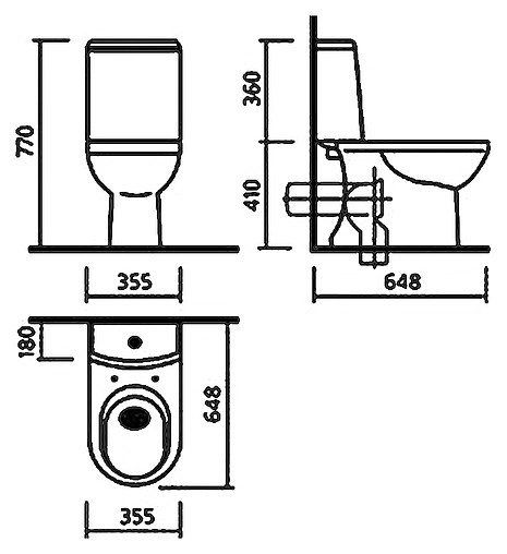 Унитаз-компакт Sanita Luxe Next Basic белый WC.CC/Next/2-P/WHT.G/S1