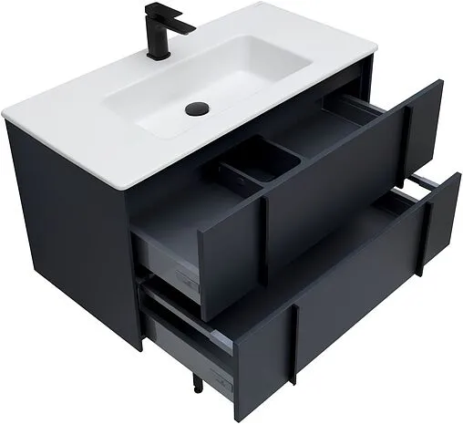 Тумба-умывальник подвесная Allen Brau Reality 90 антрацит 1.32006.AM+