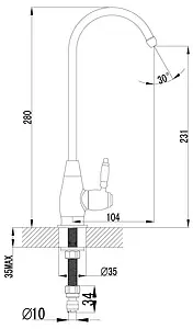 Кран для питьевой воды Lemark Villa бронза LM4840B Кран для питьевой воды Lemark Villa бронза LM4840B, 2