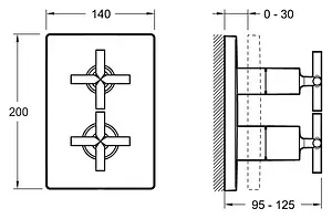 Термостат для 1 потребителя Jacob Delafon Modulo хром E75388-CP, 2