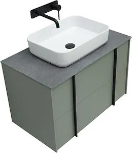 Тумба-умывальник подвесная Allen Brau Reality 80 олива 1.32005.CGM+, 3