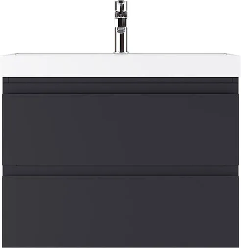 Тумба-умывальник подвесной Домино Graffo 70 графит DGr2112T+4627173210171