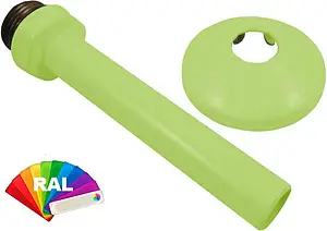 Соединительная трубка с розеткой 15x1.0мм х ½"н L=110мм Schlosser инд.заказ по RAL 603000067.Ral Соединительная трубка с розеткой 15x1.0мм х ½"н L=110мм Schlosser инд.заказ по RAL 603000067.Ral, 1