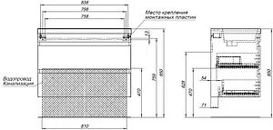 Тумба-умывальник подвесная Aquanet Нота New 90 дуб светлый 00334199+00204119 Тумба-умывальник подвесная Aquanet Нота New 90 дуб светлый 00334199+00204119, 3
