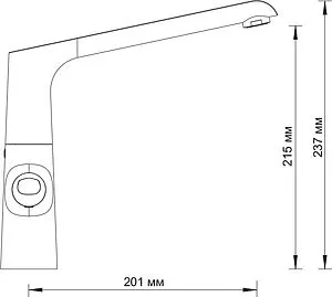 Смеситель для кухни Wasserkraft Lossa хром 1207, 2
