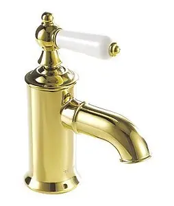 Смеситель для раковины Bravat Art золото/белый F175109G Смеситель для раковины Bravat Art золото/белый F175109G, 1