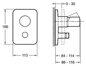 Смеситель для ванны скрытого монтажа Jacob Delafon Toobi хром E98719-CP Смеситель для ванны скрытого монтажа Jacob Delafon Toobi хром E98719-CP, 2