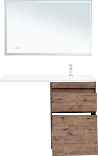 Тумба под умывальник напольная Aquanet Токио 58 дуб веллингтон 00333648