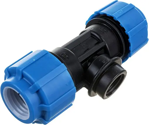 Тройник компрессионный переходной 50мм x 2"в x 50мм ТПК-Аква 52500250