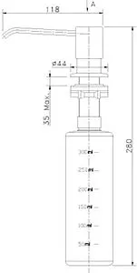 Дозатор для жидкого мыла Lemark Expert хром LM8201S, 2