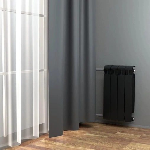 Радиатор биметаллический 10 секций Rifar Monolit 500 черный RM50010 ant