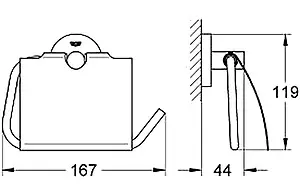 Держатель туалетной бумаги Grohe Essentials хром 40367001, 2