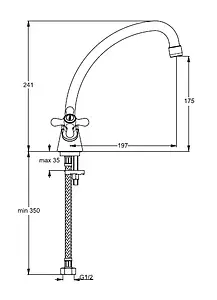 Смеситель для кухни Vidima Retro хром BA132AA, 2