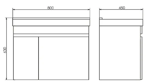 Тумба-умывальник подвесная Comforty Тромсе 80 дуб сонома 00004142219CF