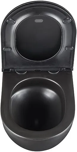 Унитаз подвесной безободковый Lemark Glazer Торнадо 3.0 черный матовый 9612004