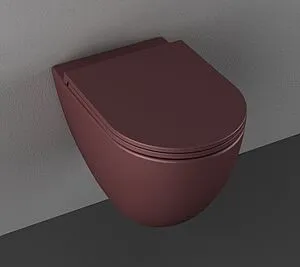 Унитаз подвесной безободковый ISVEA Infinity Vortex бордовый 10NF02003-2R Унитаз подвесной безободковый ISVEA Infinity Vortex бордовый 10NF02003-2R, 3