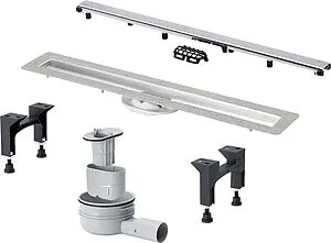 Лоток душевой Set 670мм h=95мм 0.55л/сек Viega Advantix 4983.10 с решеткой Visign ER10 753153, 4