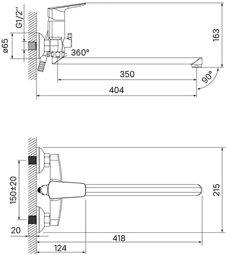 Смеситель для ванны с длинным изливом IDDIS Vibe хром VIBSBL2i10WA Смеситель для ванны с длинным изливом IDDIS Vibe хром VIBSBL2i10WA
