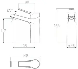Смеситель для раковины SMARTsant Эдванс хром SM273506AA Смеситель для раковины SMARTsant Эдванс хром SM273506AA, 2