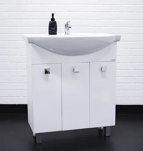 Тумба-умывальник напольная Айсберг Мега 85 белый DM4602T+4620008197456