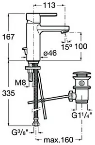 Смеситель для раковины Roca Naia хром 75A3296C00 Смеситель для раковины Roca Naia хром 75A3296C00, 2