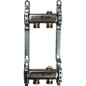 Группа коллекторная распределительная 2 отвода 1&quot;в/в x ¾&quot;ек Stout SMS 0923 000002, 1