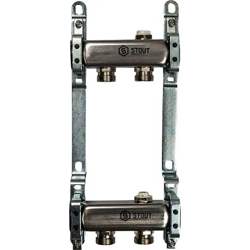 Группа коллекторная распределительная 2 отвода 1&quot;в/в x ¾&quot;ек Stout SMS 0923 000002