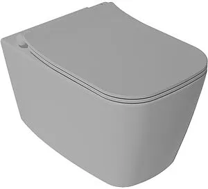Унитаз подвесной безободковый ISVEA Vea Cubo серый бетон 10VA02001SV-2V Унитаз подвесной безободковый ISVEA Vea Cubo серый бетон 10VA02001SV-2V, 1