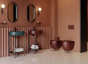 Биде подвесное ISVEA Infinity бордовый 10NF41001SV-2R Биде подвесное ISVEA Infinity бордовый 10NF41001SV-2R, 5