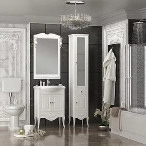 Шкаф-пенал напольный Opadiris Брунелла 38 R белый матовый 00-00004340, 5