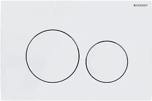 Инсталляция для подвесного унитаза Set 3 в 1 Geberit Duofix 458.134.11.2 с кнопкой Delta 12 белый глянцевый, 3