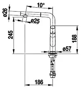 Смеситель для кухни с выдвижным изливом Blanco Yovis-S жасмин 518296 Смеситель для кухни с выдвижным изливом Blanco Yovis-S жасмин 518296, 2