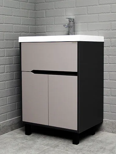 Тумба-умывальник напольный Домино Karat 60 серый тауп DK3212T+4627173210164