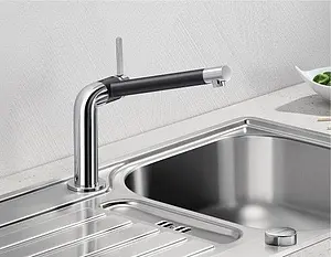 Смеситель для кухни Blanco Seda хром/чёрный 519063, 5