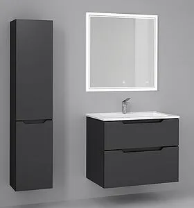 Тумба-умывальник подвесная Jorno Slide 75 антрацит Sli.01.75/P/A+4640021062210 Тумба-умывальник подвесная Jorno Slide 75 антрацит Sli.01.75/P/A+4640021062210, 5