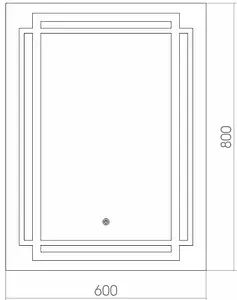 Зеркало с подсветкой Aquanika Quadro 60 AQQ6080RU05 Зеркало с подсветкой Aquanika Quadro 60 AQQ6080RU05, 2