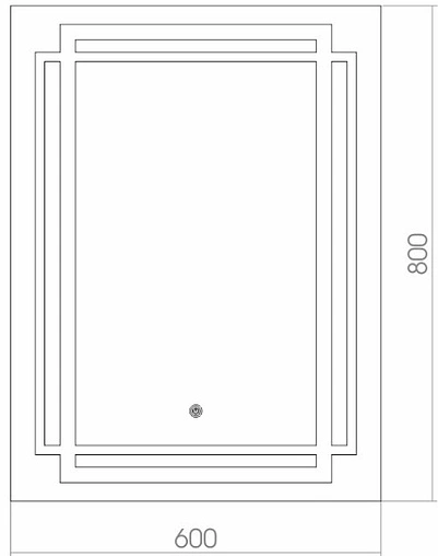 Зеркало с подсветкой Aquanika Quadro 60 AQQ6080RU05