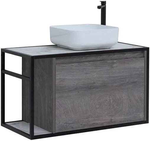 Тумба под умывальник подвесная Aquanet Nova Lite LOFT 90 R дуб рошелье 00261655