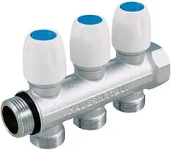 Коллектор регулирующий проходной 5 отводов ¾&quot;в/н x М24x19 Tiemme VERTI 1870005