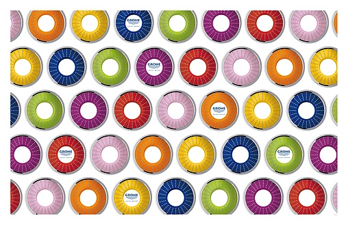 Лейка ручного душа Grohe Rainshower Icon хром/красный 27443000 Лейка ручного душа Grohe Rainshower Icon хром/красный 27443000