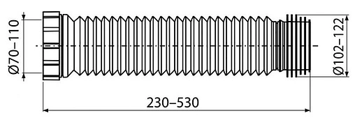 Гофра для унитаза AlcaPlast 230-530мм A97SN