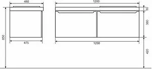 Тумба-умывальник подвесная Uperwood Tanos 120 R белый 291021020 Тумба-умывальник подвесная Uperwood Tanos 120 R белый 291021020, 2