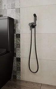 Гигиенический душ со смесителем Bravat чёрный матовый D9151BW-ENG, 5