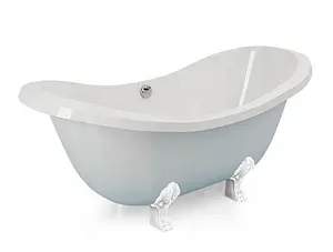 Ванна отдельностоящая из искусственного камня Esse Rodos 195x90 ножки белые Ванна отдельностоящая из искусственного камня Esse Rodos 195x90 ножки белые, 1